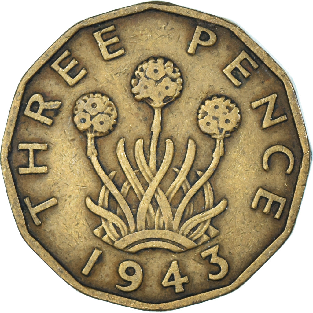 Monnaie, Grande-Bretagne, 3 Pence, 1943