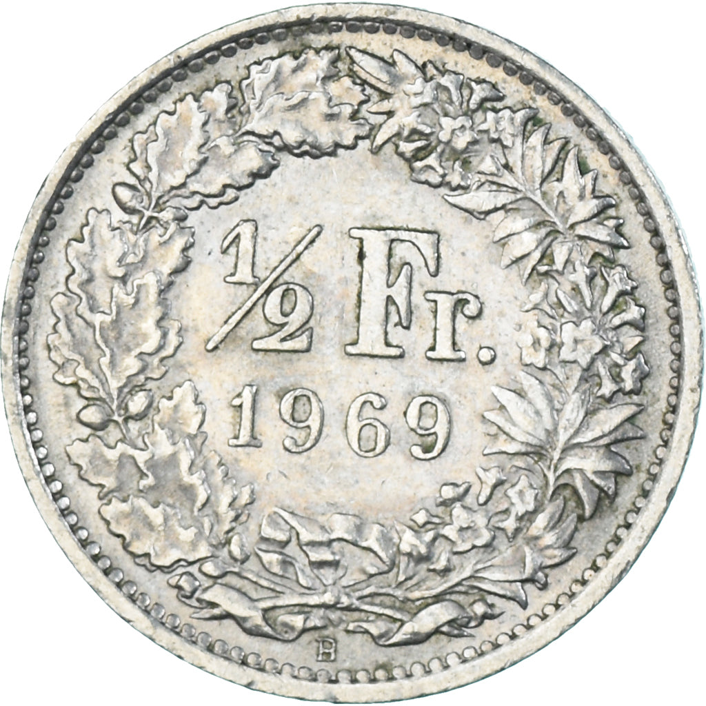 Monnaie, Suisse, 1/2 Franc, 1969
