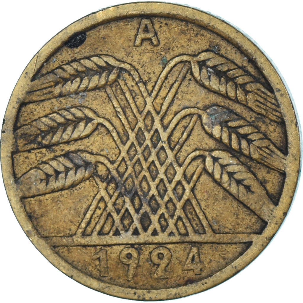 Moeda, Alemanha, 5 Rentenpfennig, 1924
