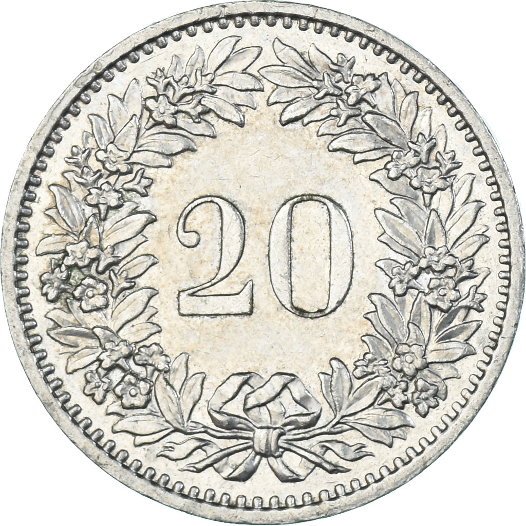 Monnaie, Suisse, 20 Rappen, 1975