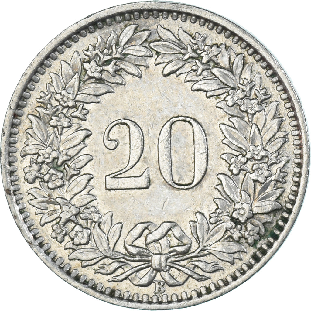 Monnaie, Suisse, 20 Rappen, 1962