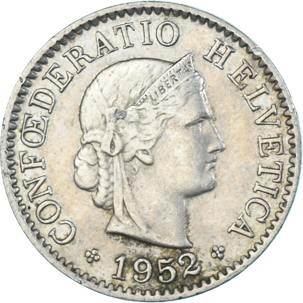 Moeda, Suíça, 5 Rappen, 1952