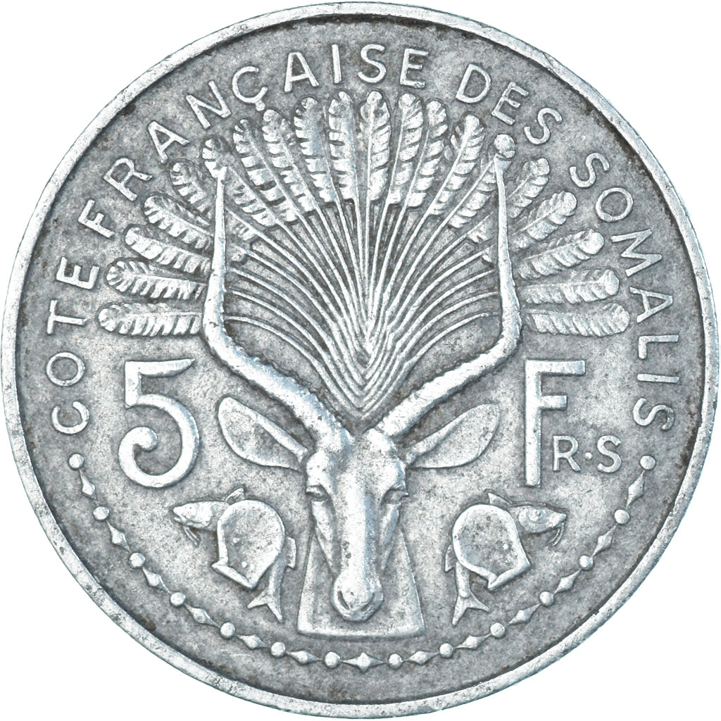 Coin, Somalia, 5 Francs, 1948