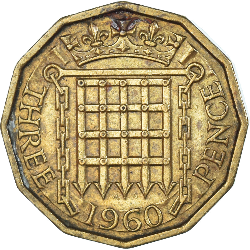 Moneta, Wielka Brytania, 3 Pence, 1960