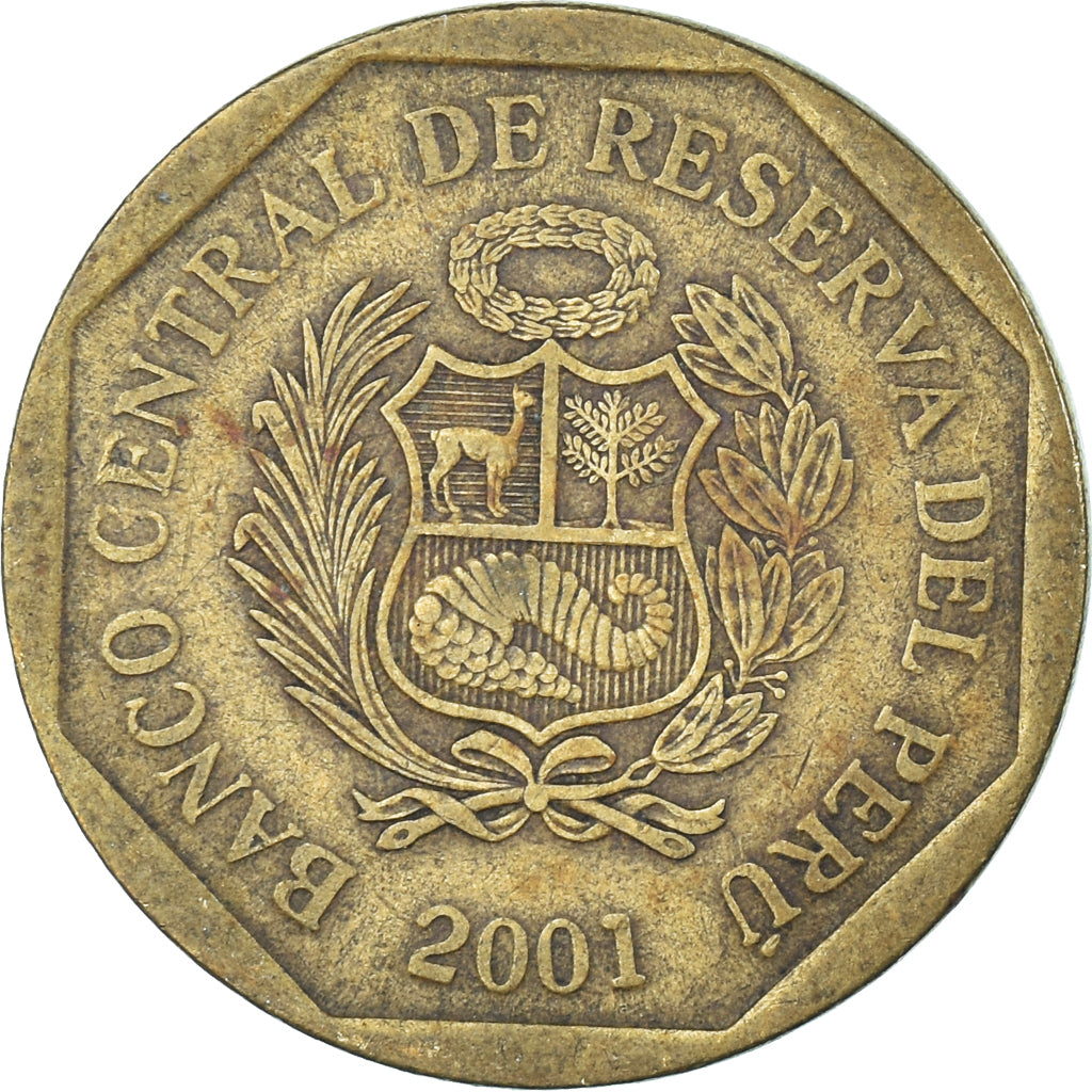 Moeda, Peru, 20 Centimos, 2001