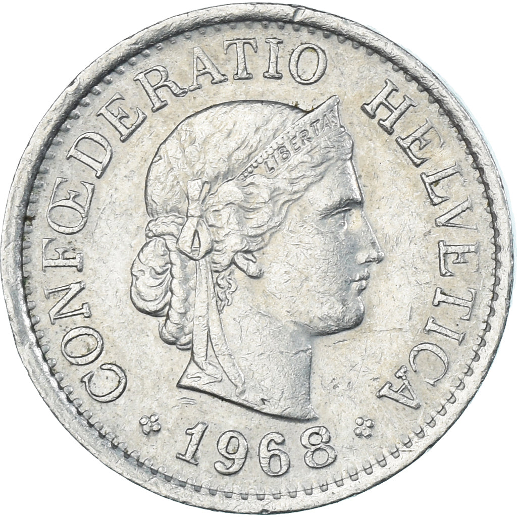 Moneda, Suiza, 10 Rappen, 1968