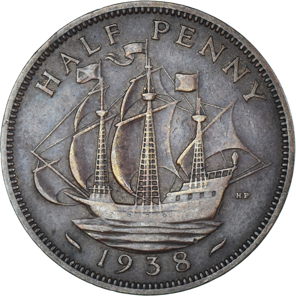 Moneta, Wielka Brytania, 1/2 Penny, 1938