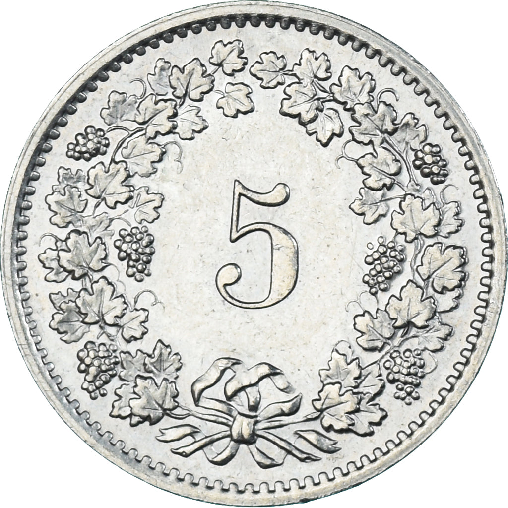 Moeda, Suíça, 5 Rappen, 1970