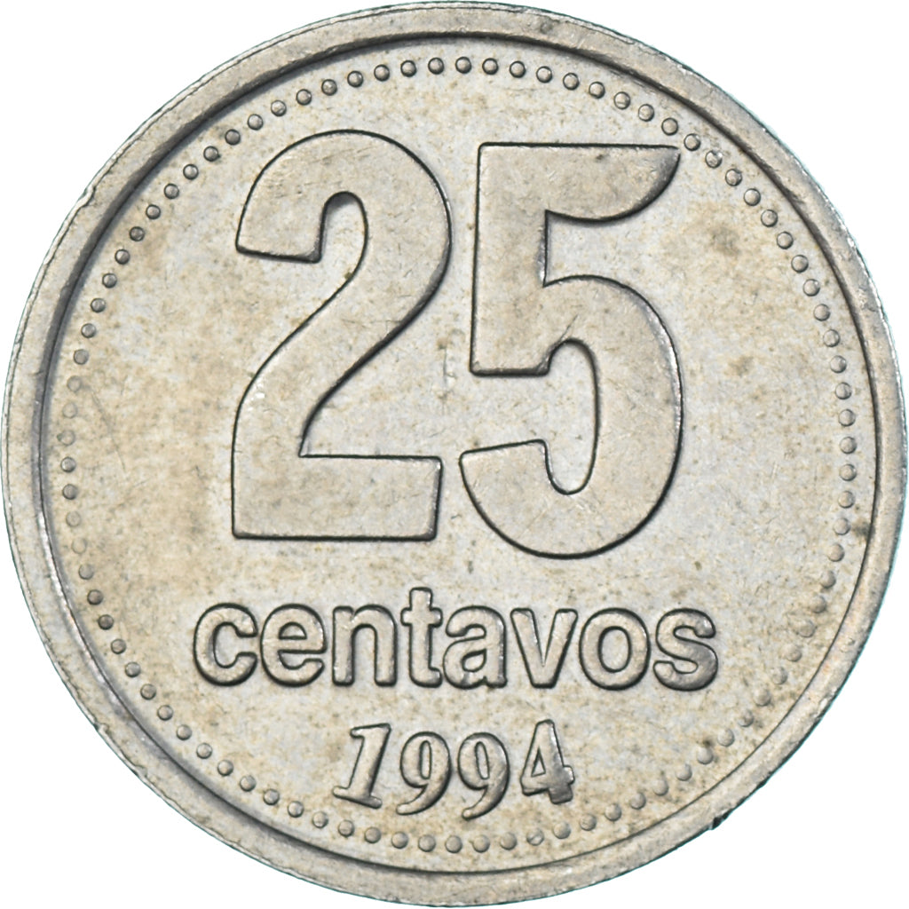 Moeda, Argentina, 25 Centavos, 1994