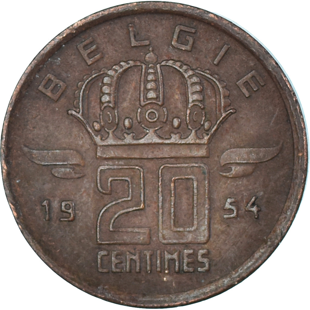 Moneta, Belgio, 20 Centimes, 1954
