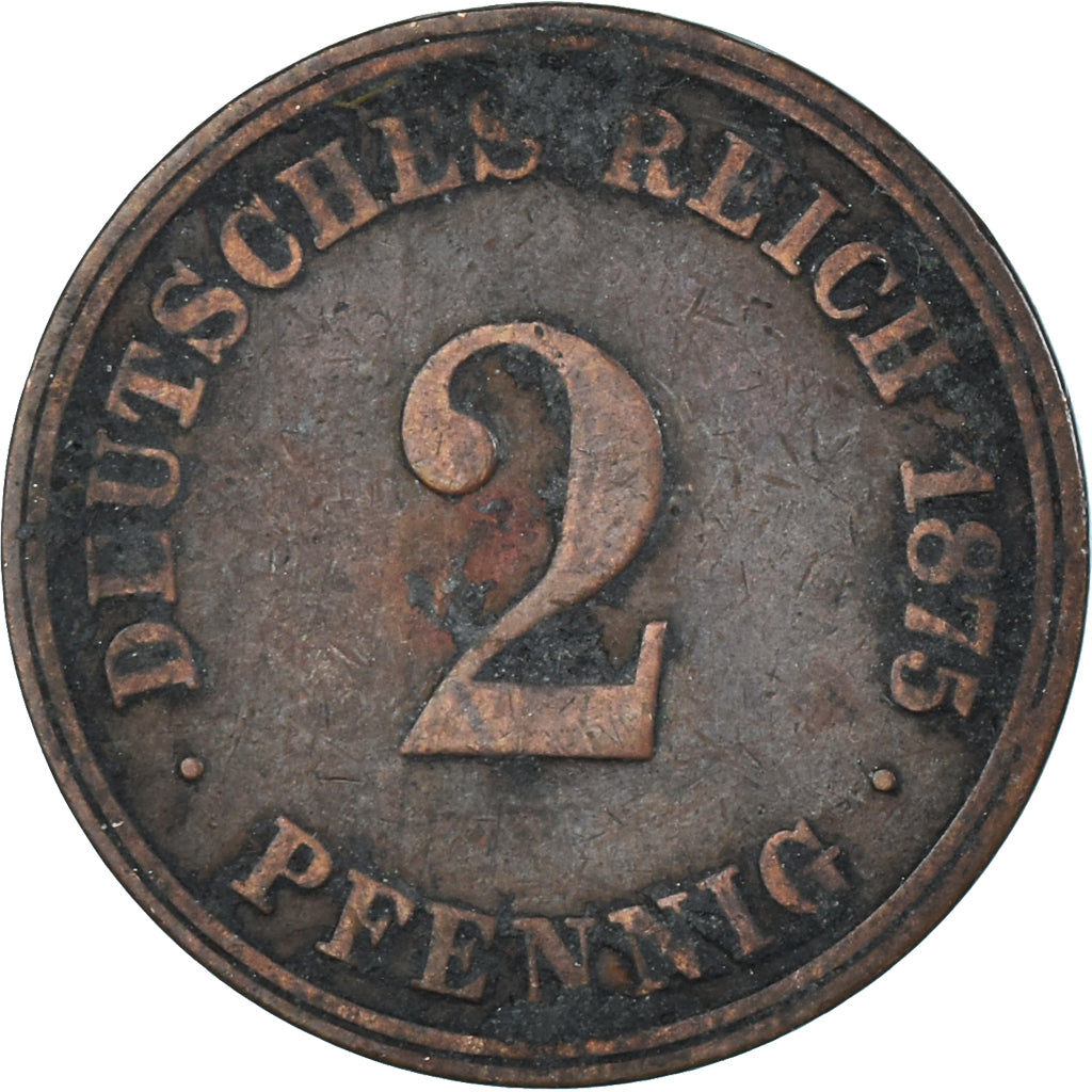 Moneta, Germania, 2 Pfennig, 1875