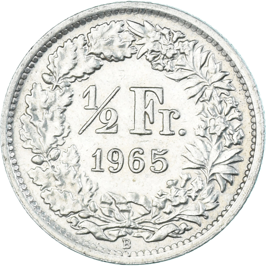 Monnaie, Suisse, 1/2 Franc, 1965
