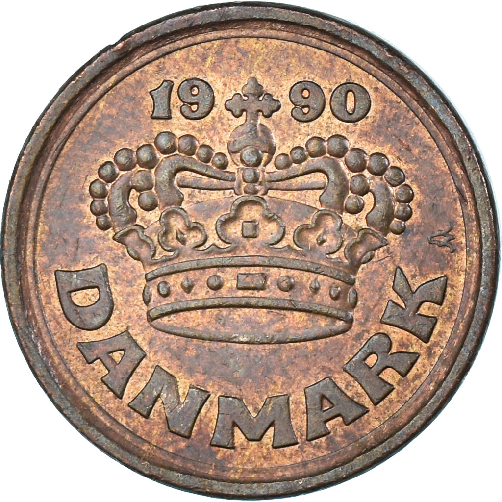 Munten, Denemarken, 25 Öre, 1990