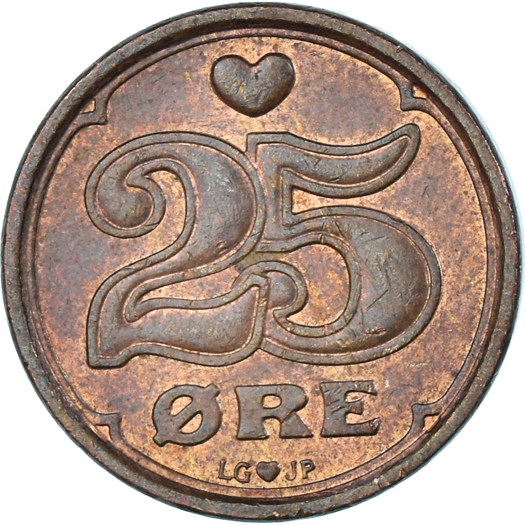 Munten, Denemarken, 25 Öre, 1990