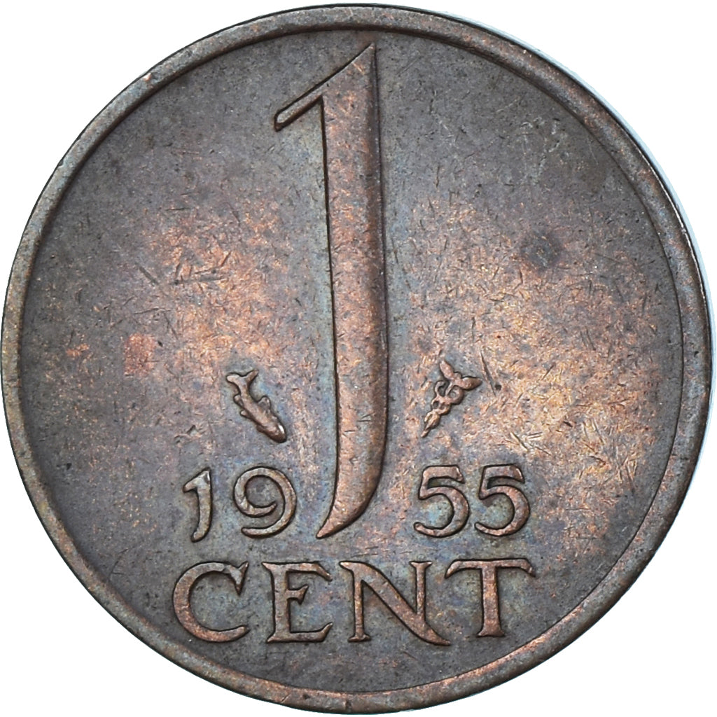 Moeda, Países Baixos, Cent, 1955