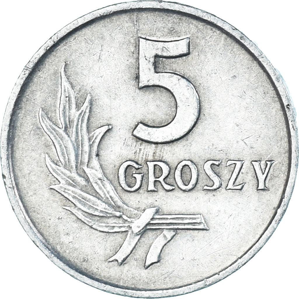 Moneta, Polonia, 5 Groszy, 1962