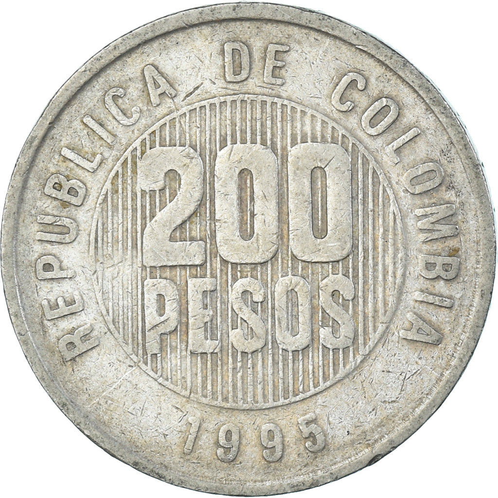 Moneda, Colombia, 200 Pesos, 1995