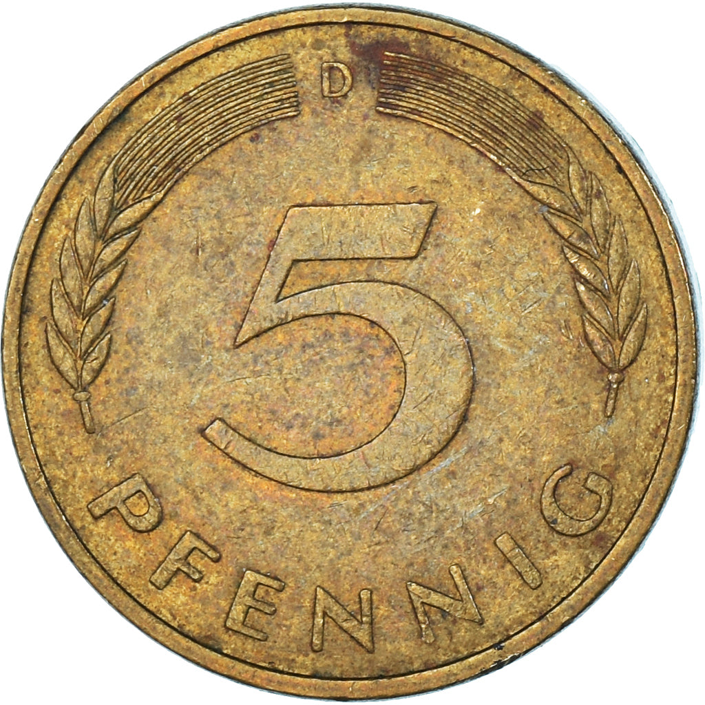 Moeda, Alemanha, 5 Pfennig, 1978