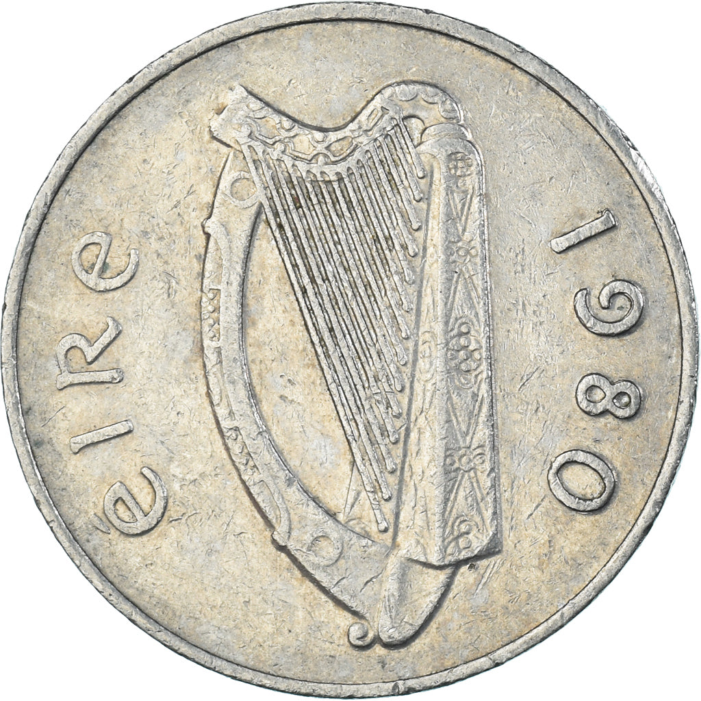 Moeda, Irlanda, 10 Pence, 1980