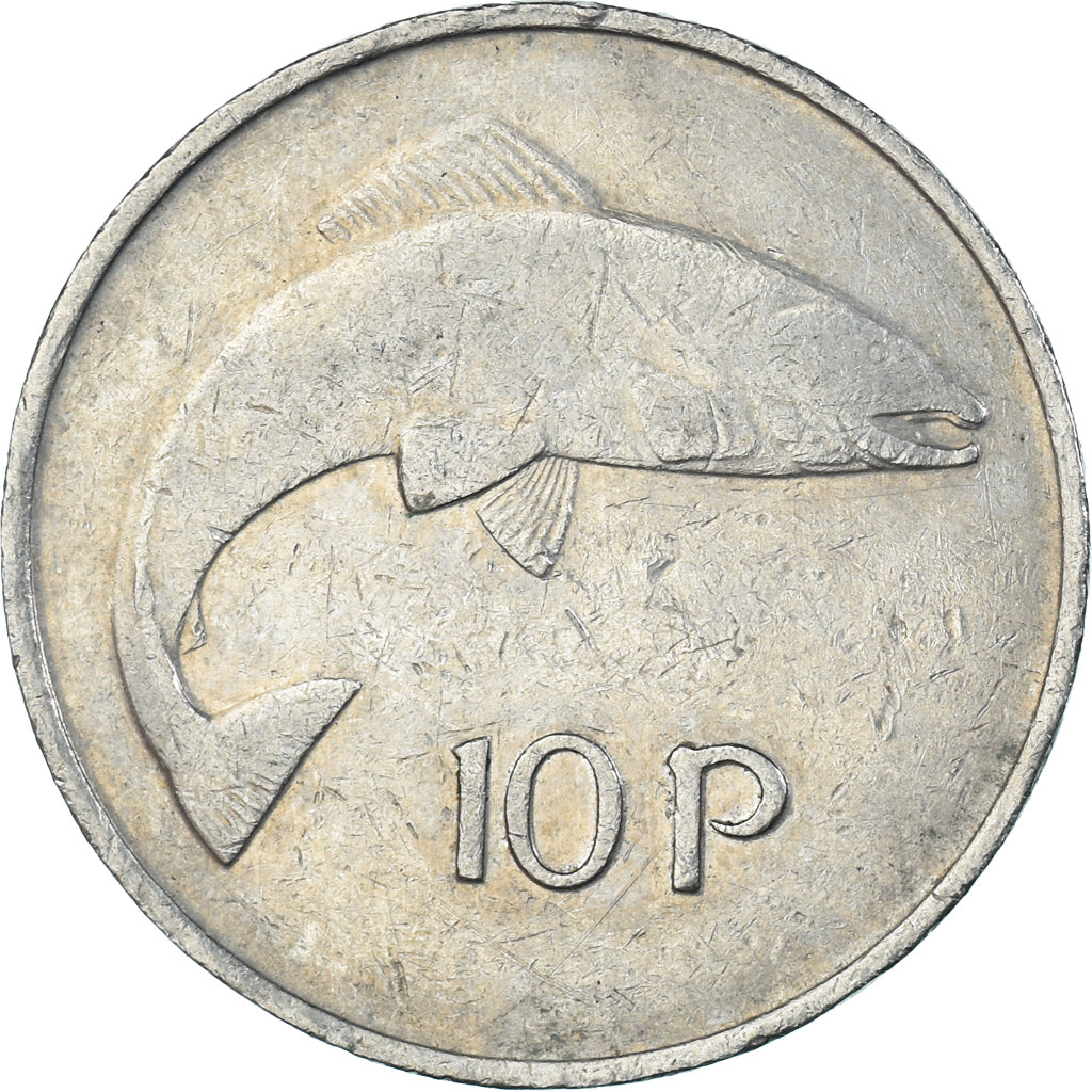 Moeda, Irlanda, 10 Pence, 1980