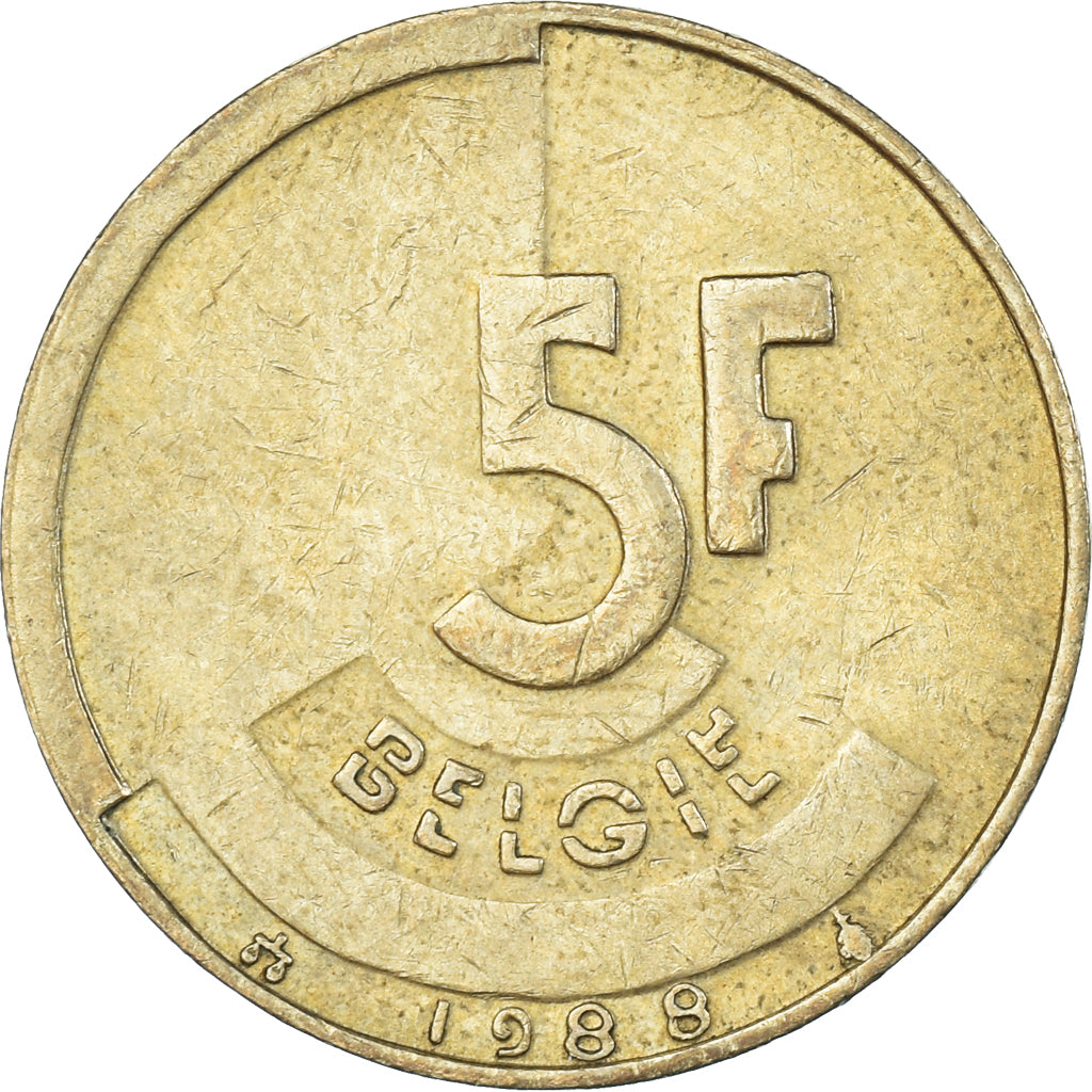 Moneta, Belgia, 5 Francs, 5 Frank, 1988