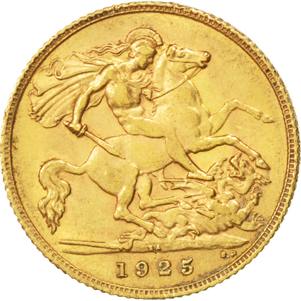 Afrique Du Sud, Georges V, 1/2 Souverain 1925 Pretoria, KM 20