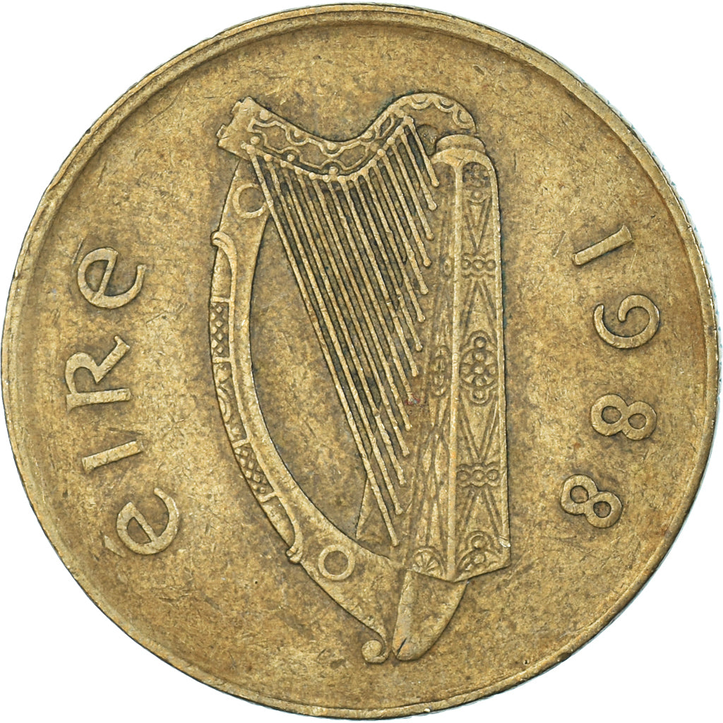 Moeda, Irlanda, 20 Pence, 1988