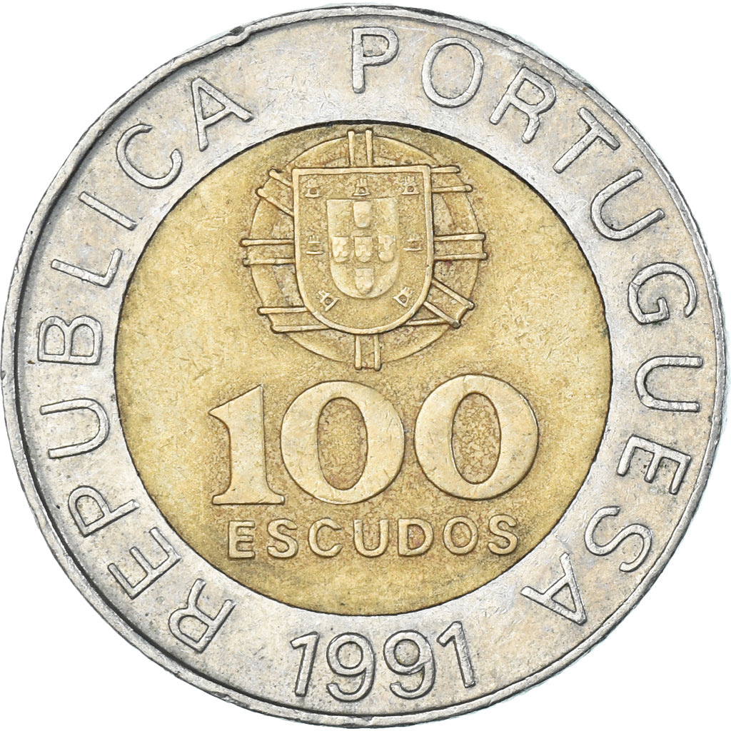 Coin, Portugal, 100 Escudos, 1991