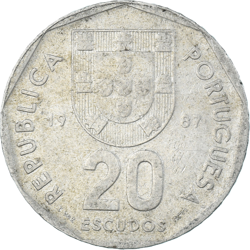 Moneda, Portugal, 20 Escudos, 1987
