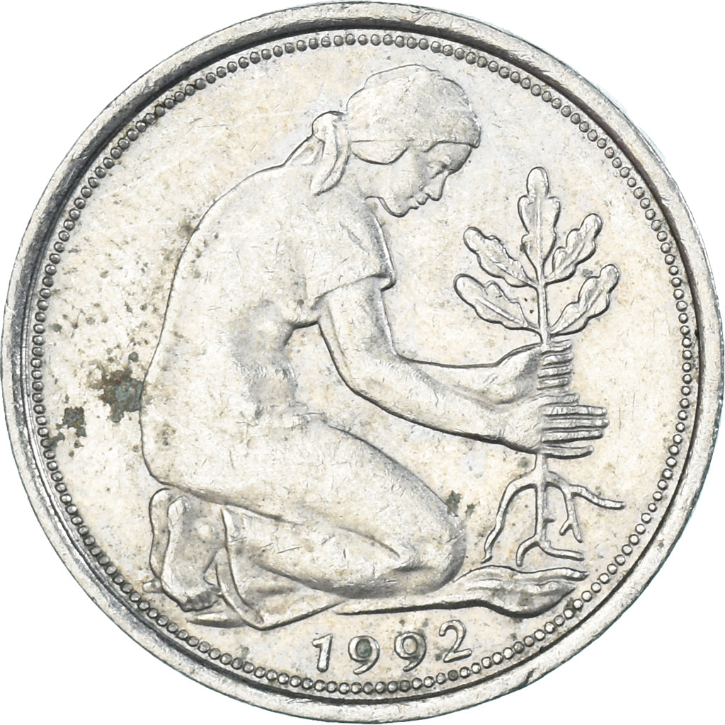 Coin, Germany, 50 Pfennig, 1992