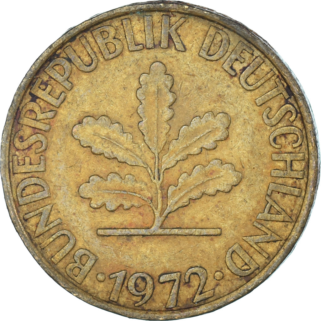 Moeda, Alemanha, 10 Pfennig, 1972
