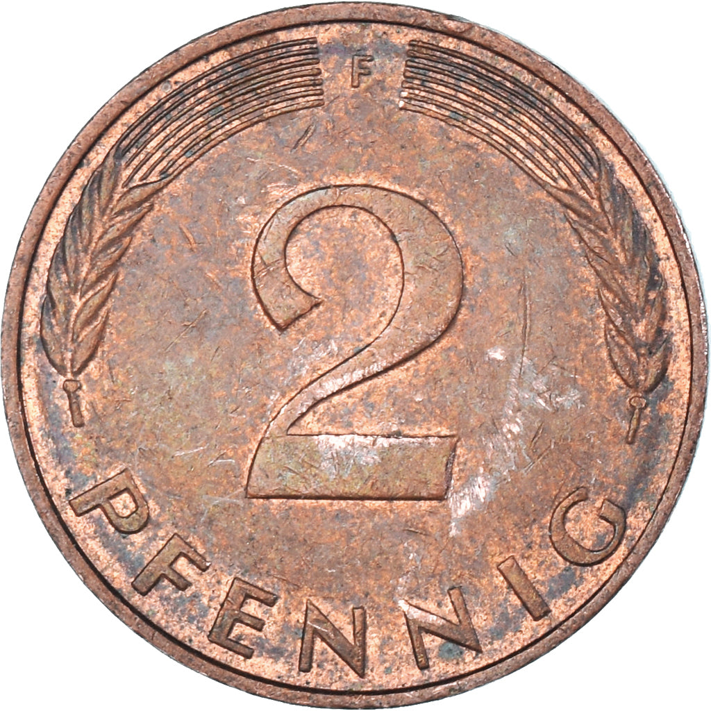 Moneda, Alemania, 2 Pfennig, 1984