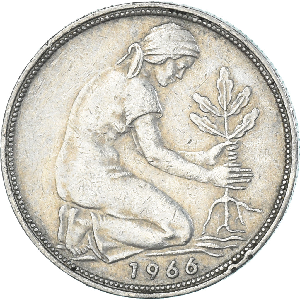 Coin, Germany, 50 Pfennig, 1966