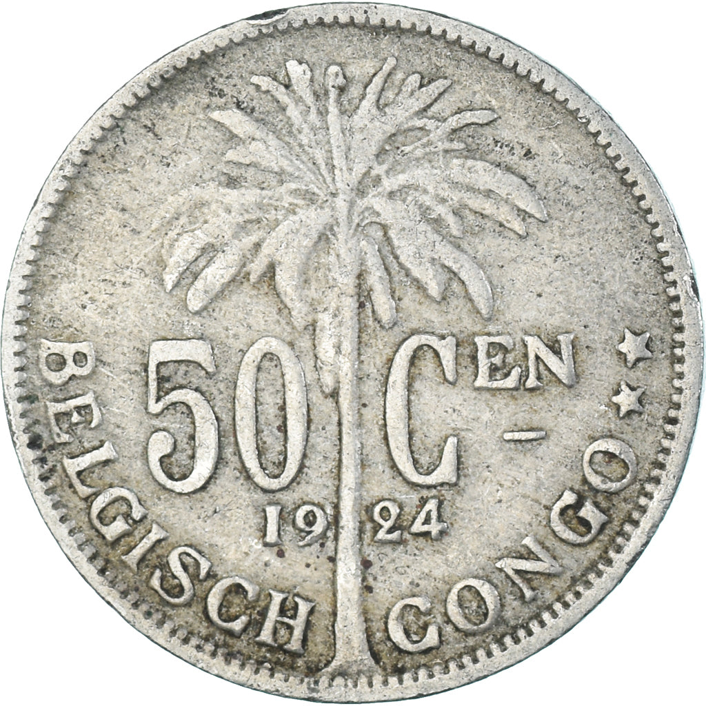 Coin, Congo, 50 Centimes, 1924