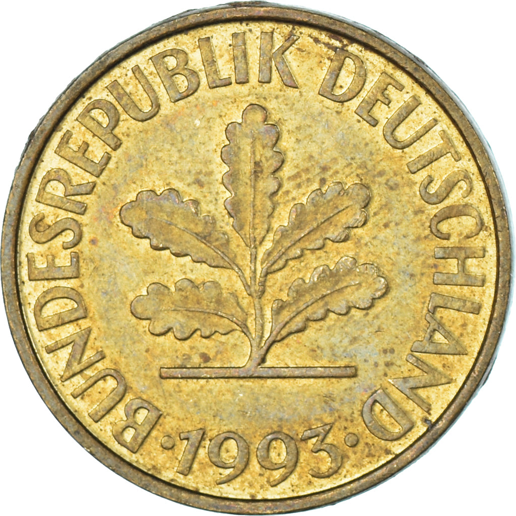 Coin, Germany, 10 Pfennig, 1993