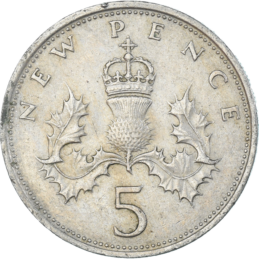Münze, Großbritannien, 5 New Pence, 1968