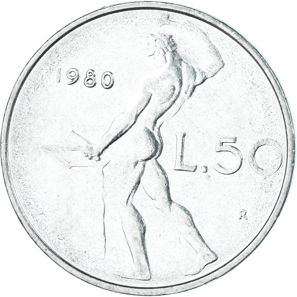 Moneda, Italia, 50 Lire, 1980