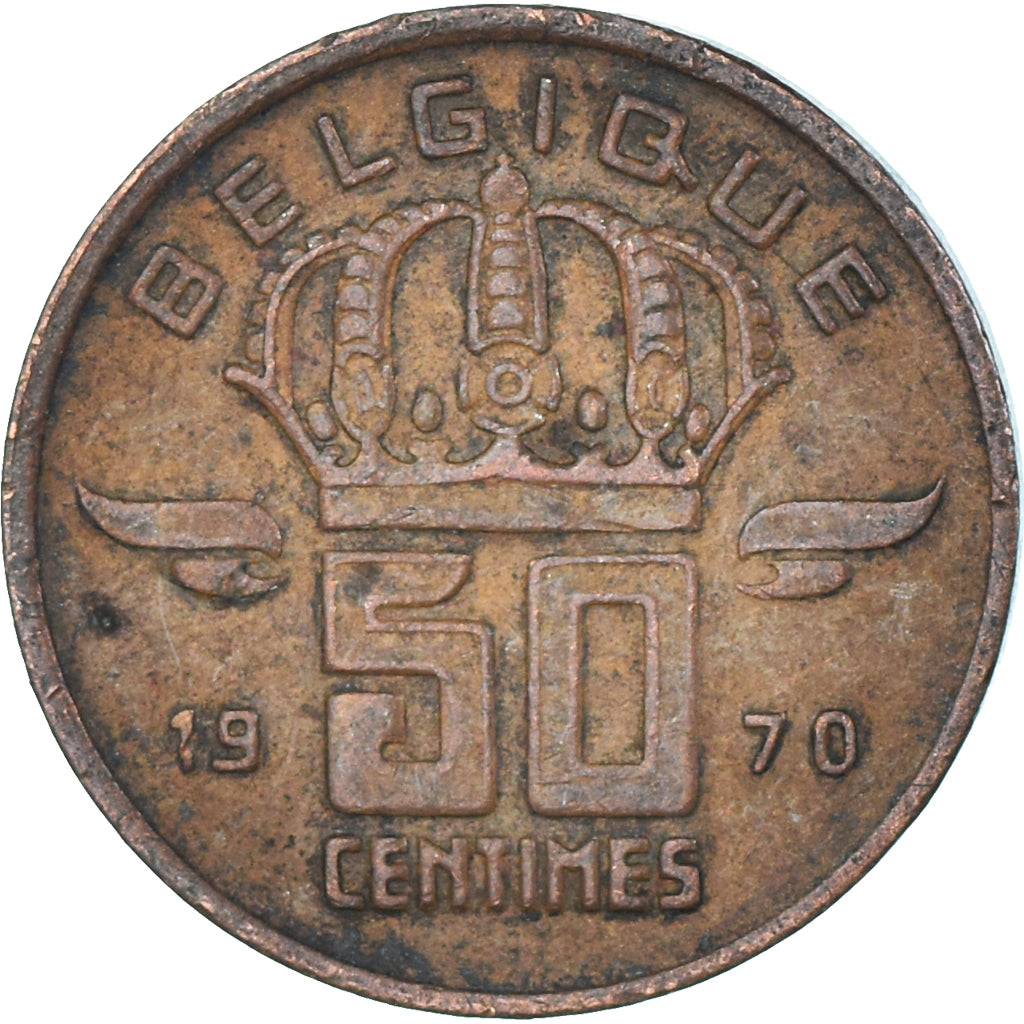 Moneta, Belgia, 50 Centimes, 1970