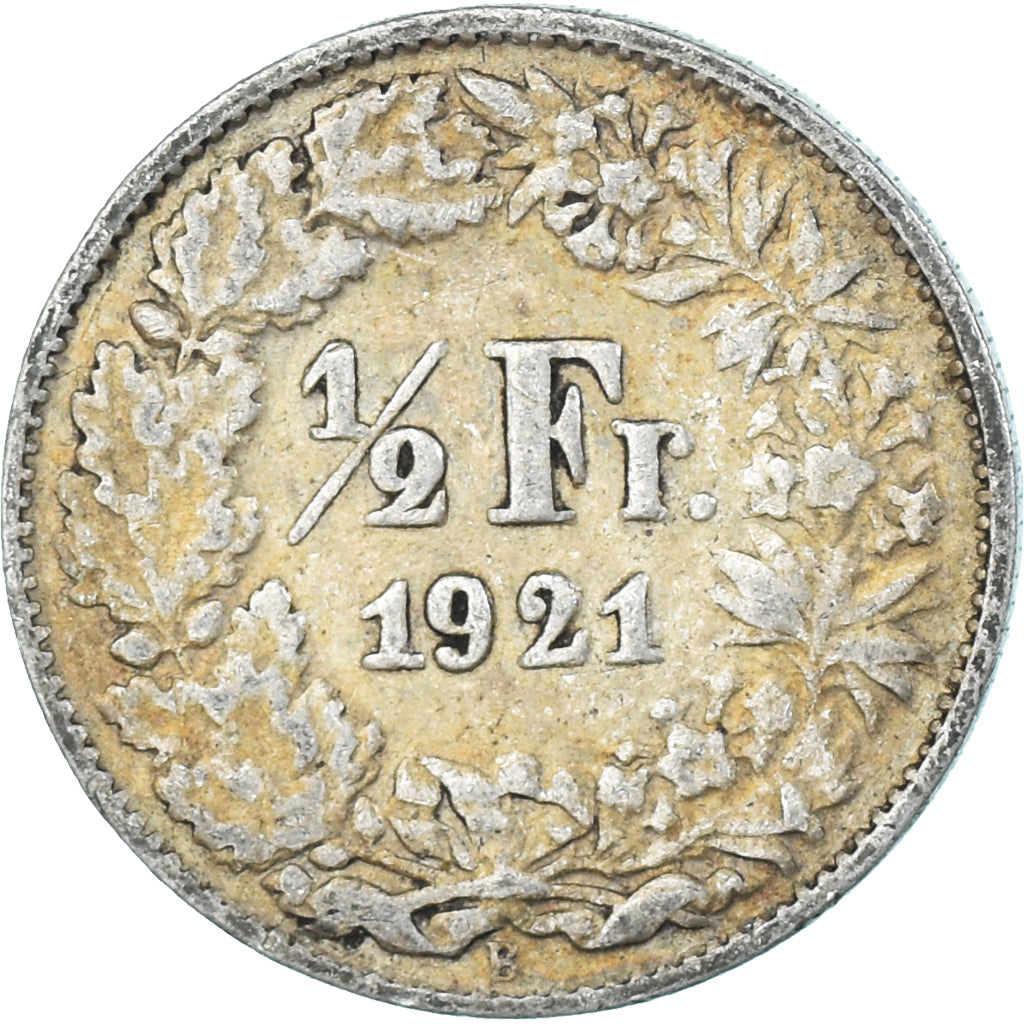 Moneta, Svizzera, 1/2 Franc, 1921