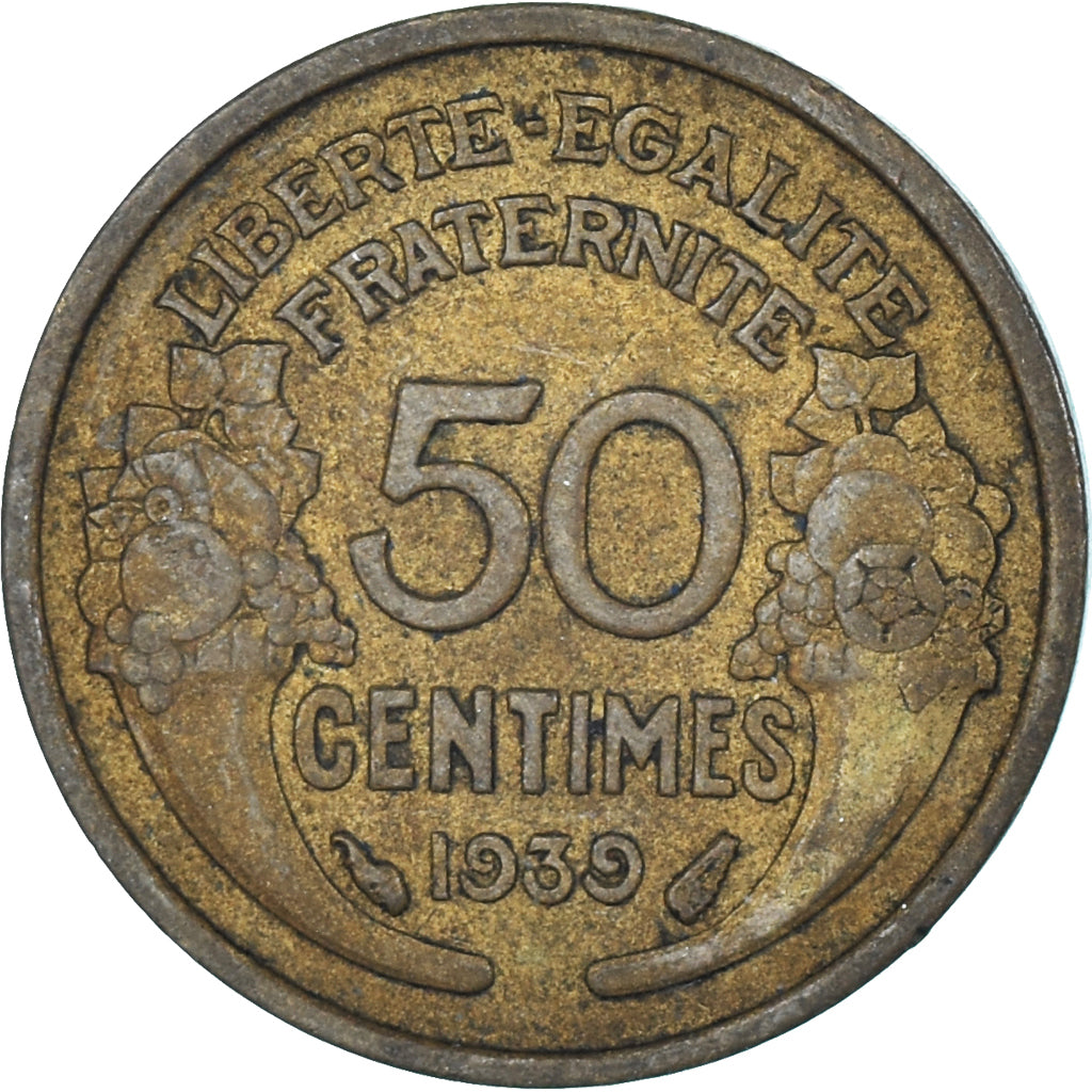 Munten, Frankrijk, 50 Centimes, 1939