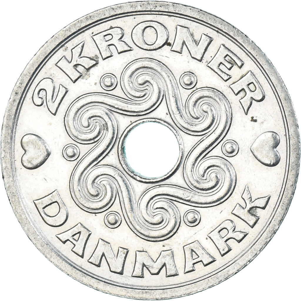 Moneta, Danimarca, 2 Kroner, 1994