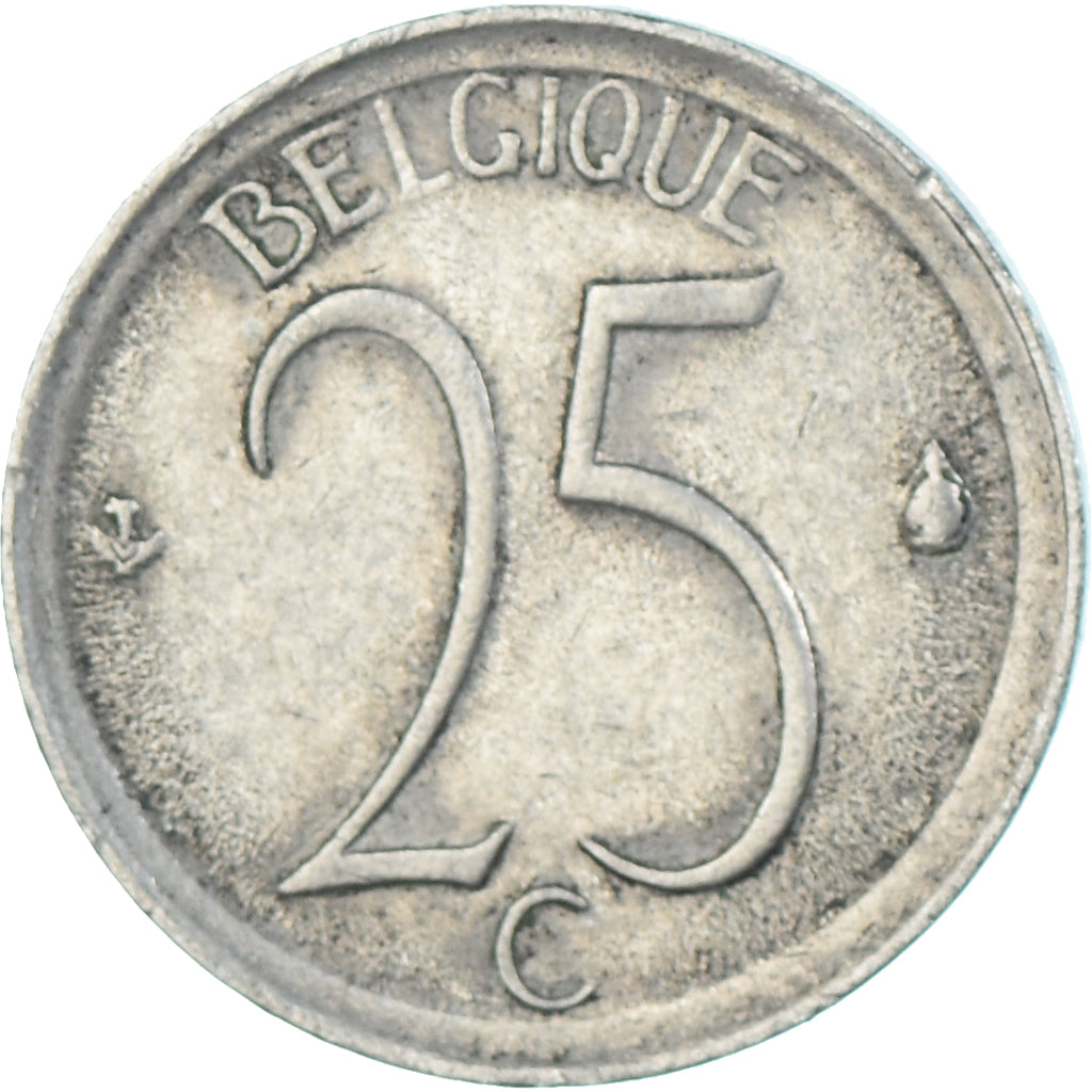 Coin, Belgium, 25 Centimes, 1972