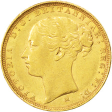 AUSTRALIA, Sovereign, 1883, Melbourne, KM #7, AU(50-53), Gold, 7.96