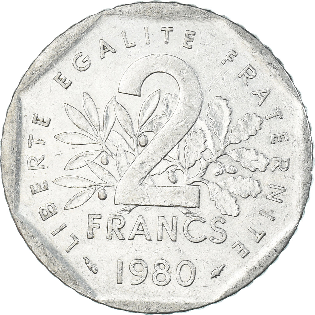 Coin, France, 2 Francs, 1980