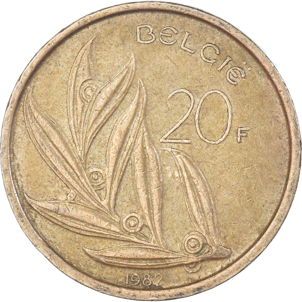 Münze, Belgien, 20 Francs, 20 Frank, 1982