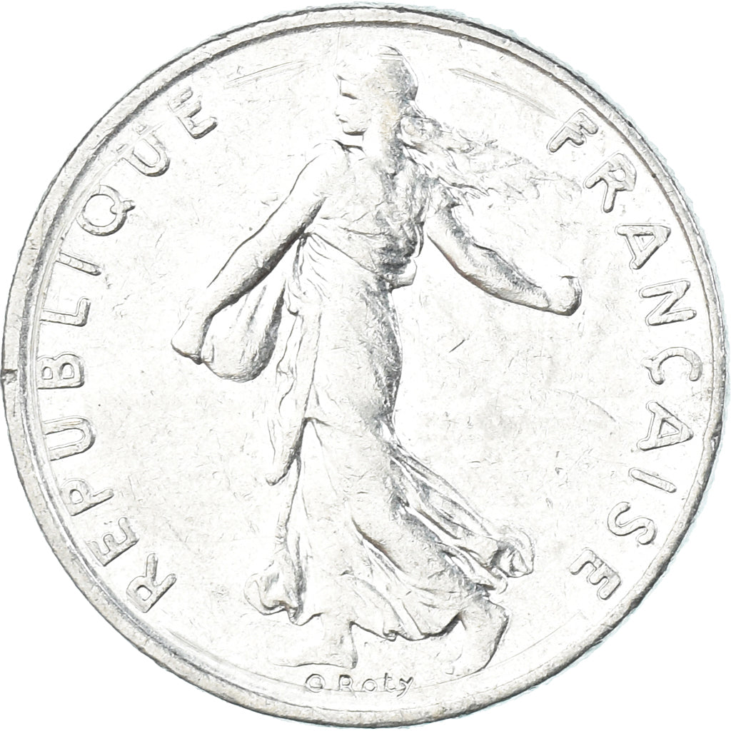 Munten, Frankrijk, 1/2 Franc, 1977