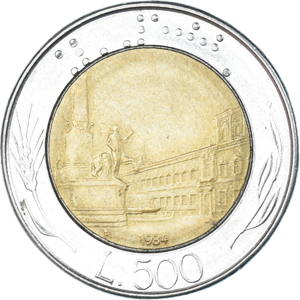 Münze, Italien, 500 Lire, 1984