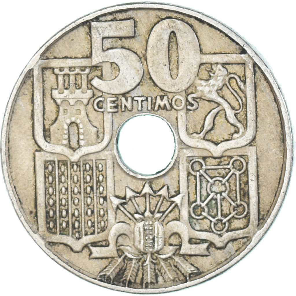 Moneda, España, 50 Centimos, 1949