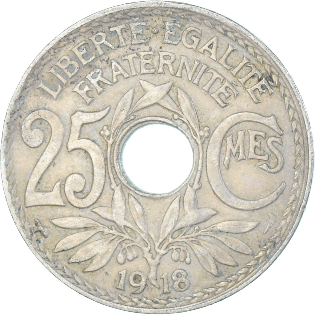 Munten, Frankrijk, 25 Centimes, 1918