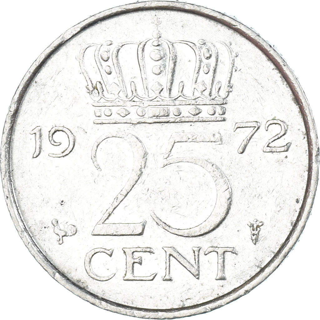 Moneta, Paesi Bassi, 25 Cents, 1972